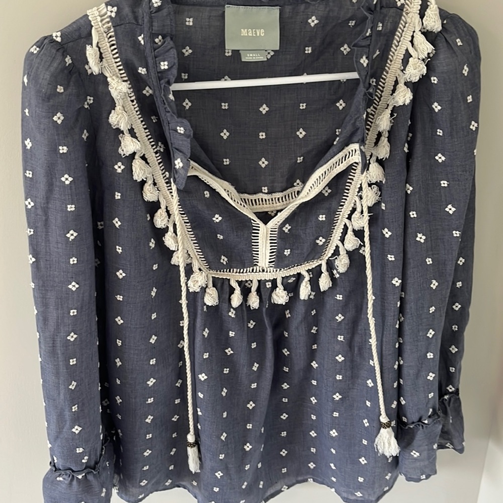 Anthropologie, Mauve top.